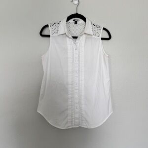 EUC Ann Taylor eyelet blouse